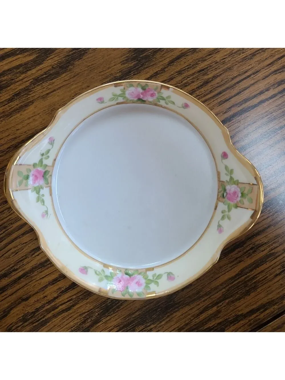 Vintage Nippon Hand Painted Floral Tray 6